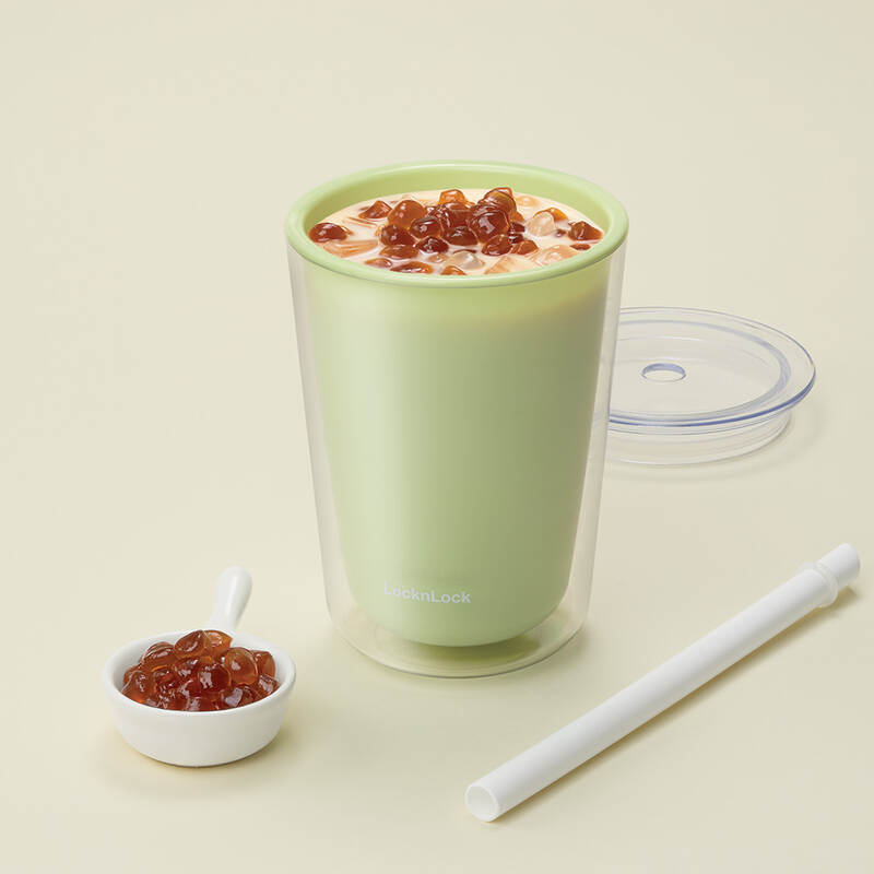 Ly nhựa 2 lớp LocknLock Bubble Tea Cold Cup 720ml Kèm Ống Hút Trân Châu - HAP529 image number null